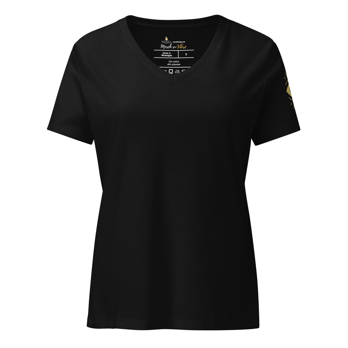 🫂 T-Shirt col en V | Vibration, Ancrage