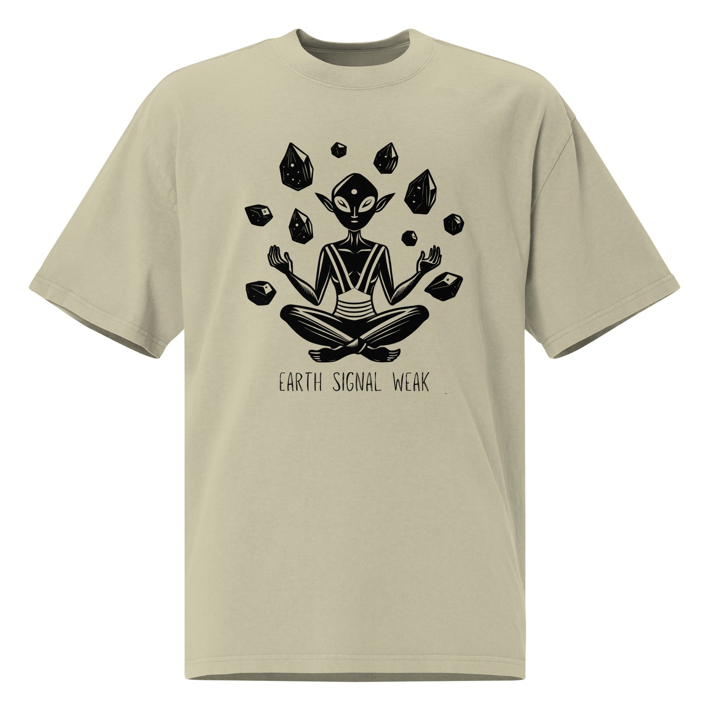 🌍 Heavy Faded Tee| Earth Signal Weak