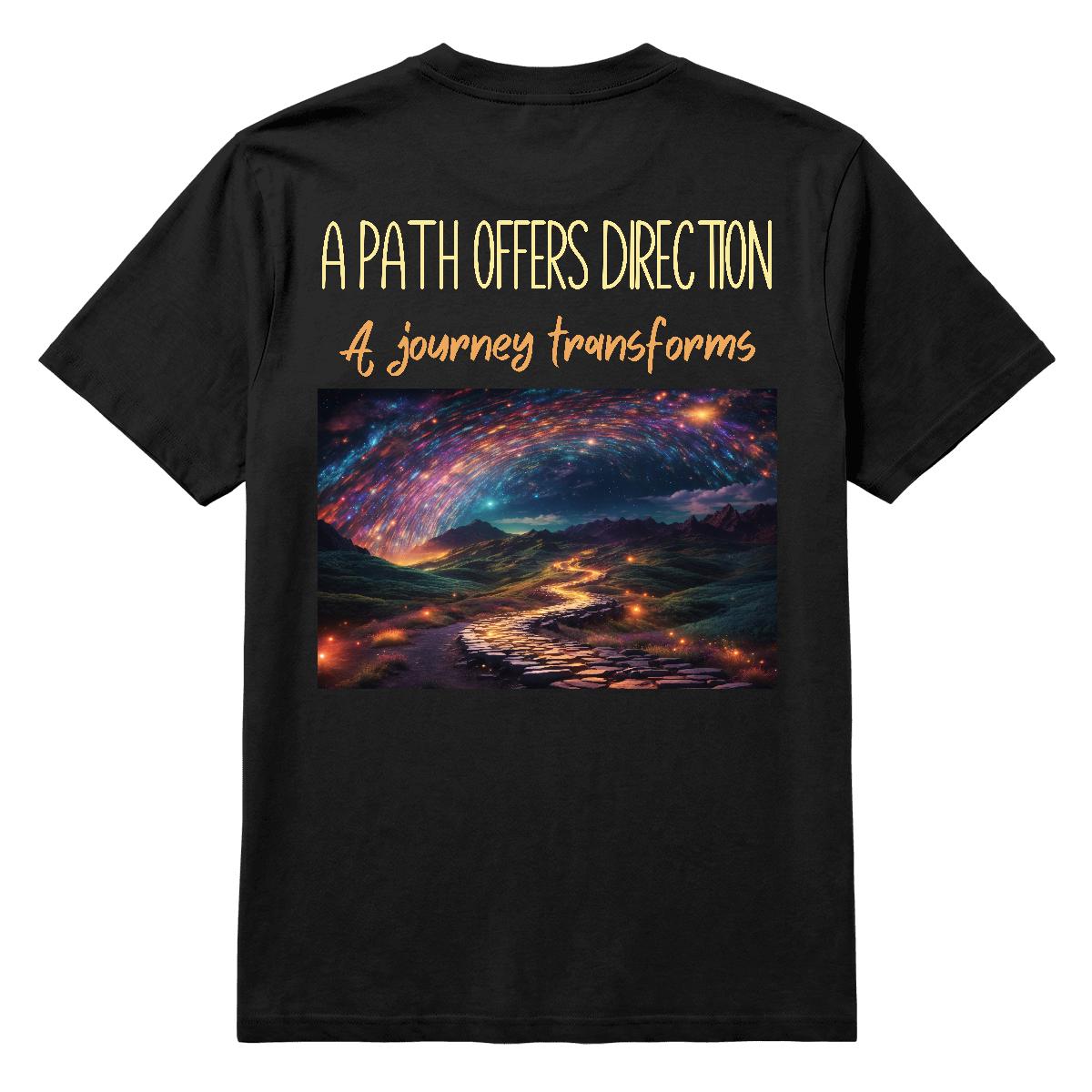 🎨 Unisex T-Shirt | A Path offers direction, a journey transforms