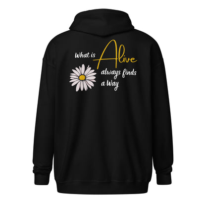 Hoodie zippé | Le vivant trouve toujours un passage