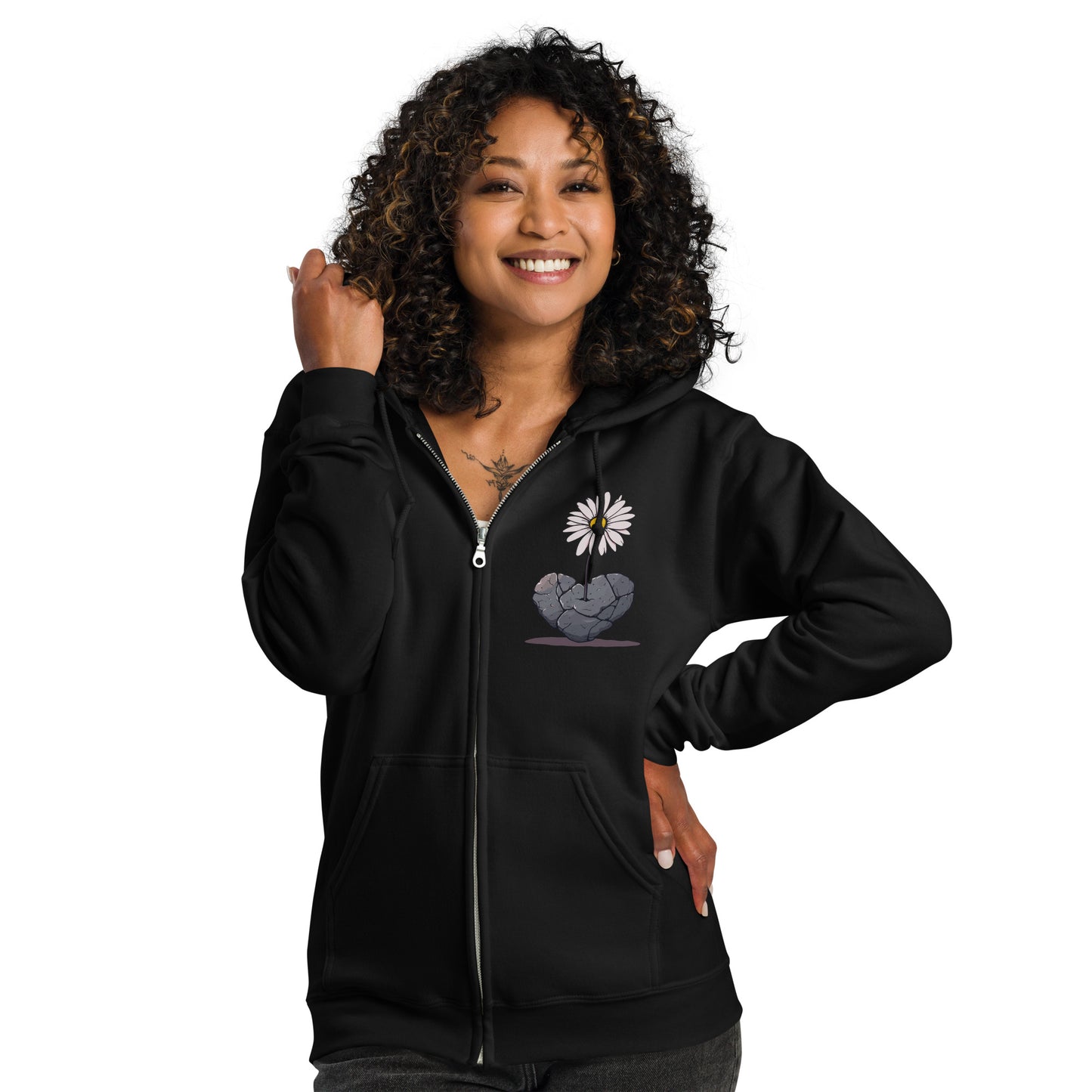 Hoodie zippé | Le vivant trouve toujours un passage