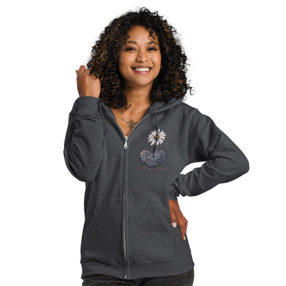Hoodie zippé | Le vivant trouve toujours un passage