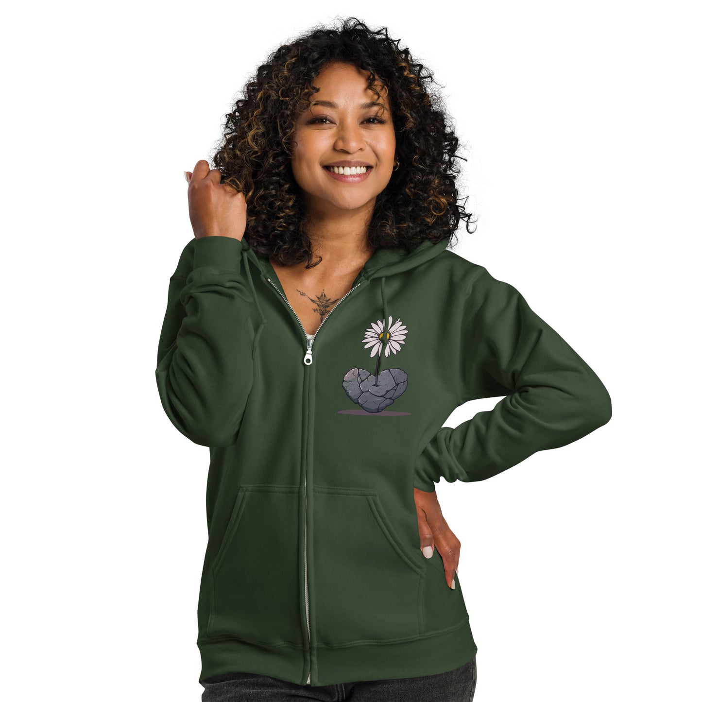 Hoodie zippé | Le vivant trouve toujours un passage