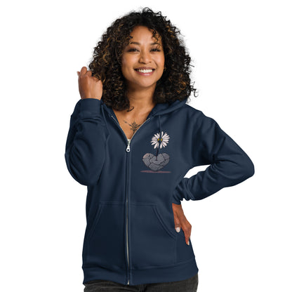 Hoodie zippé | Le vivant trouve toujours un passage