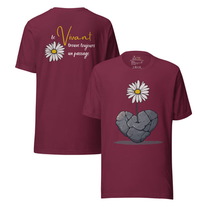 🫂 T-shirt unisexe | Le vivant trouve toujours un passage