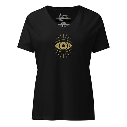 🫂 V-neck t-shirt | Vibe Higher, Dig Deeper