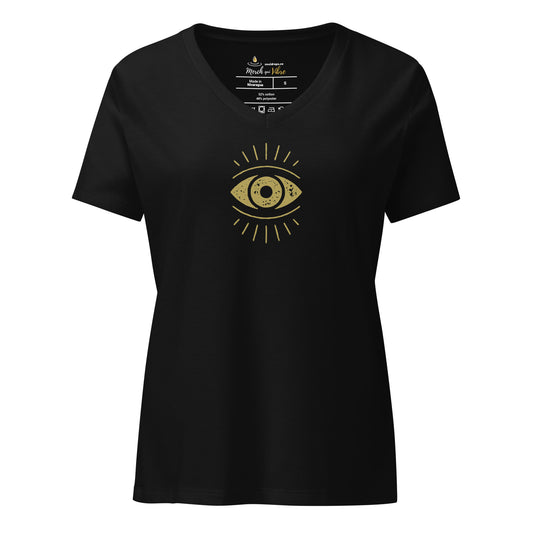 🫂 V-neck t-shirt | Vibe Higher, Dig Deeper