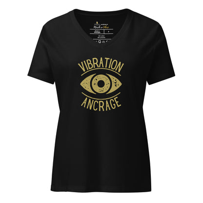 🫂 T-Shirt col en V | Vibration, Ancrage