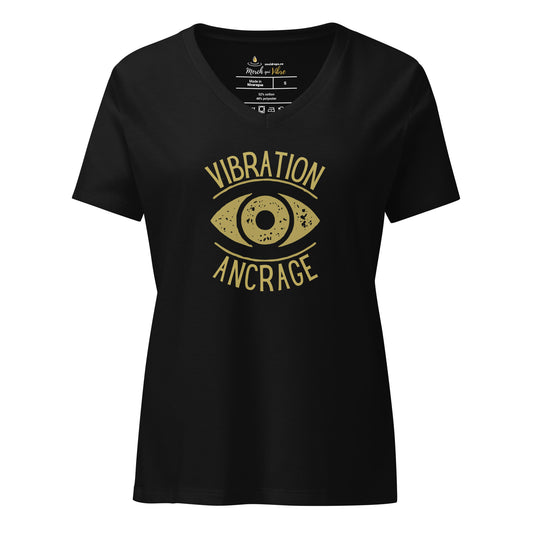 🫂 T-Shirt col en V | Vibration, Ancrage