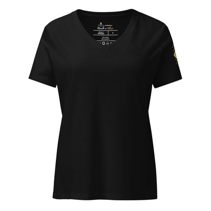 🫂 T-Shirt V-neck | Vibe Higher, Dig Deeper