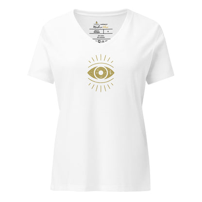 🫂 V-neck t-shirt | Vibe Higher, Dig Deeper