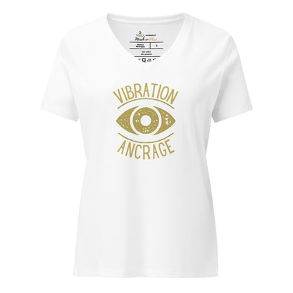 🫂 T-Shirt col en V | Vibration, Ancrage