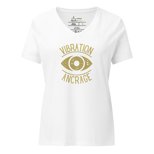 🫂 T-Shirt col en V | Vibration, Ancrage