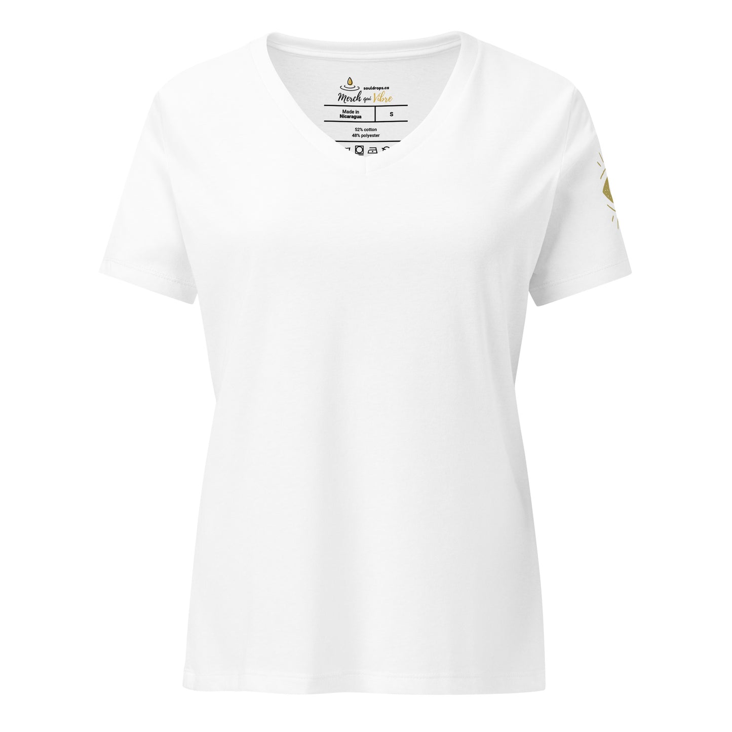🫂 T-Shirt V-neck | Vibe Higher, Dig Deeper