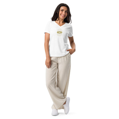 🫂  T-Shirt col en V | Vibration, Ancrage